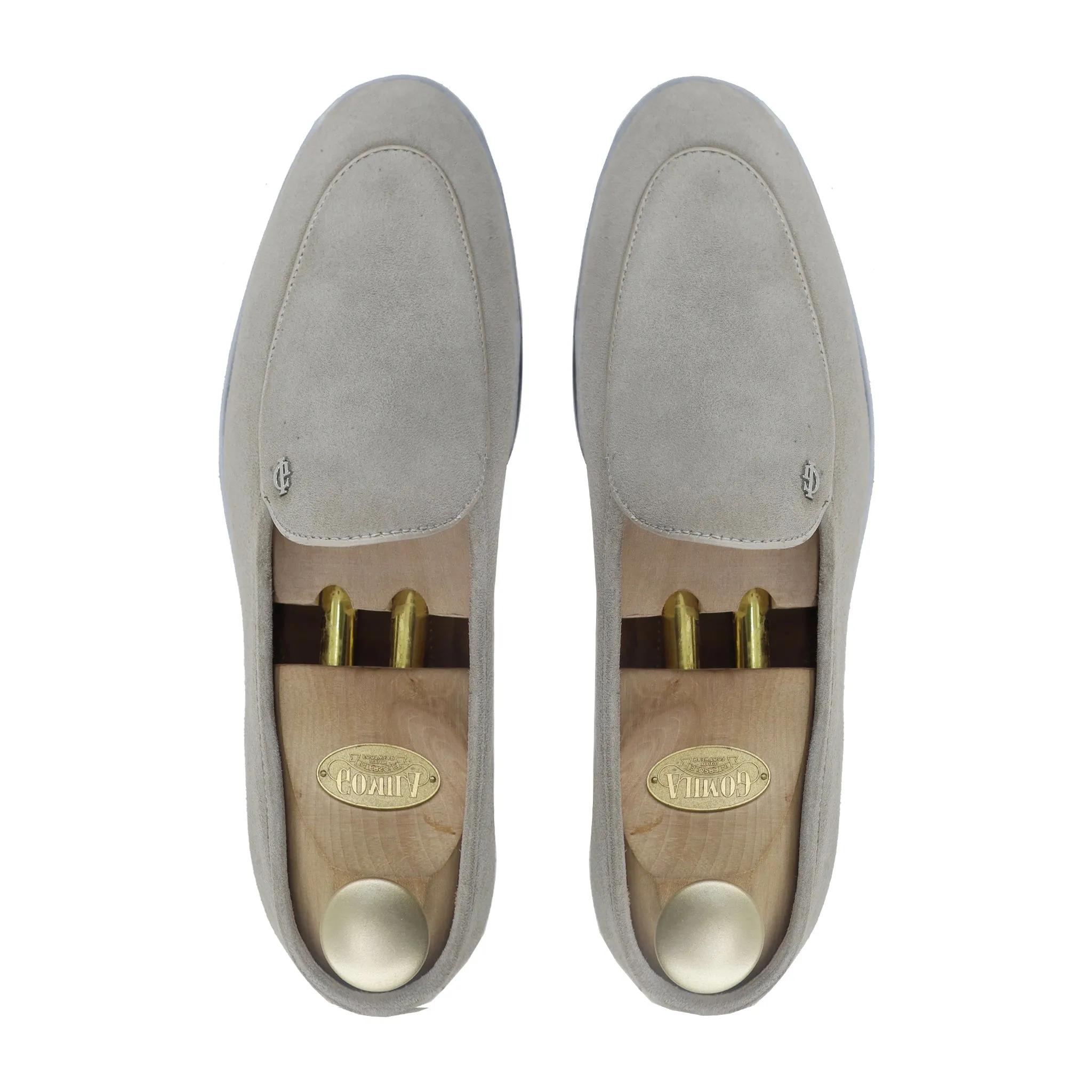 Modric - Men's Steel Grey Kid Suede Loafer