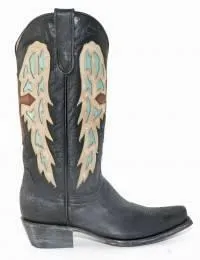 Old Gringo Yippee Ki Yay Joan of Arc  Black/Turquoise Boots