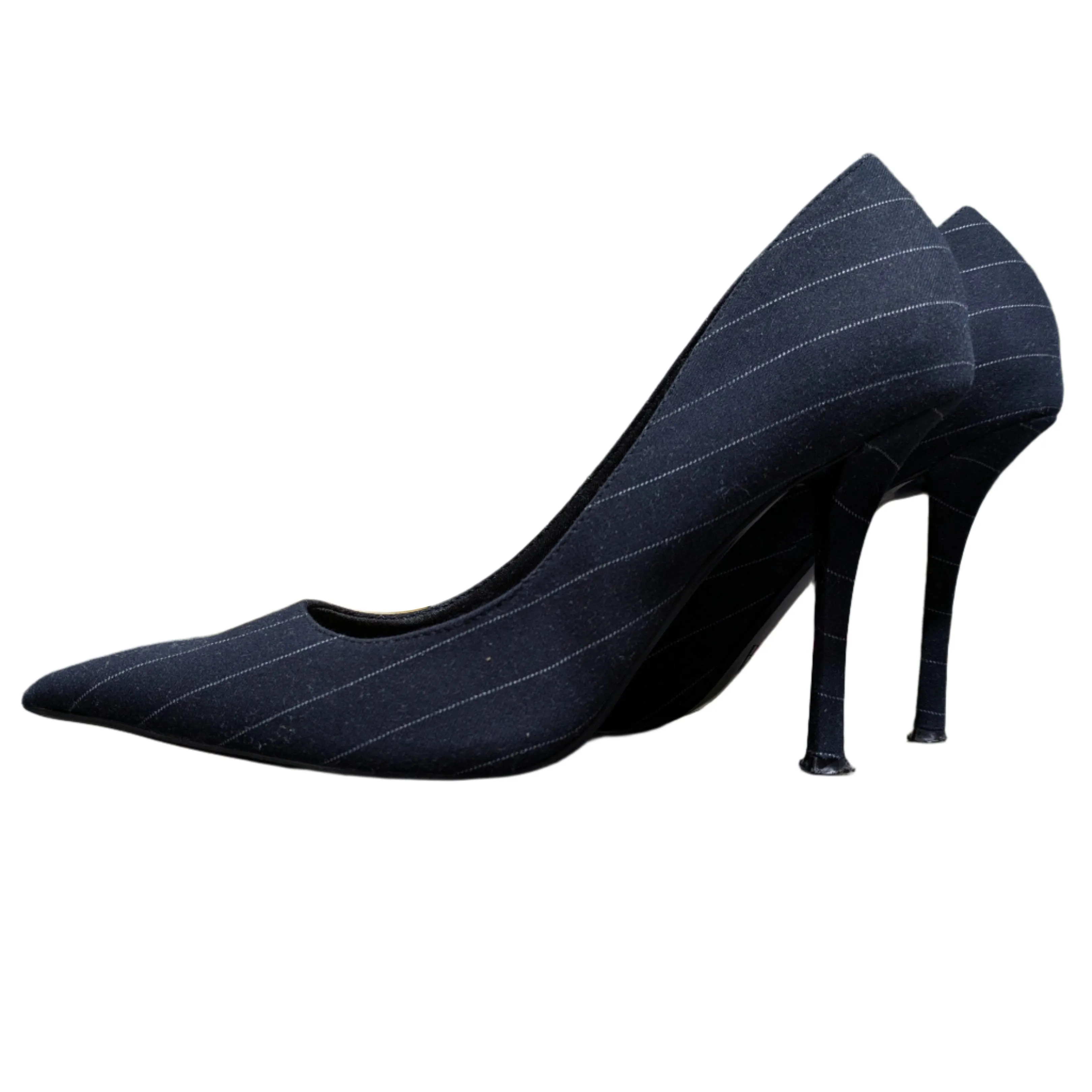 Zara Pinstripe Pointed Toe Court Shoes Size UK 7 / EU 40 / US 9